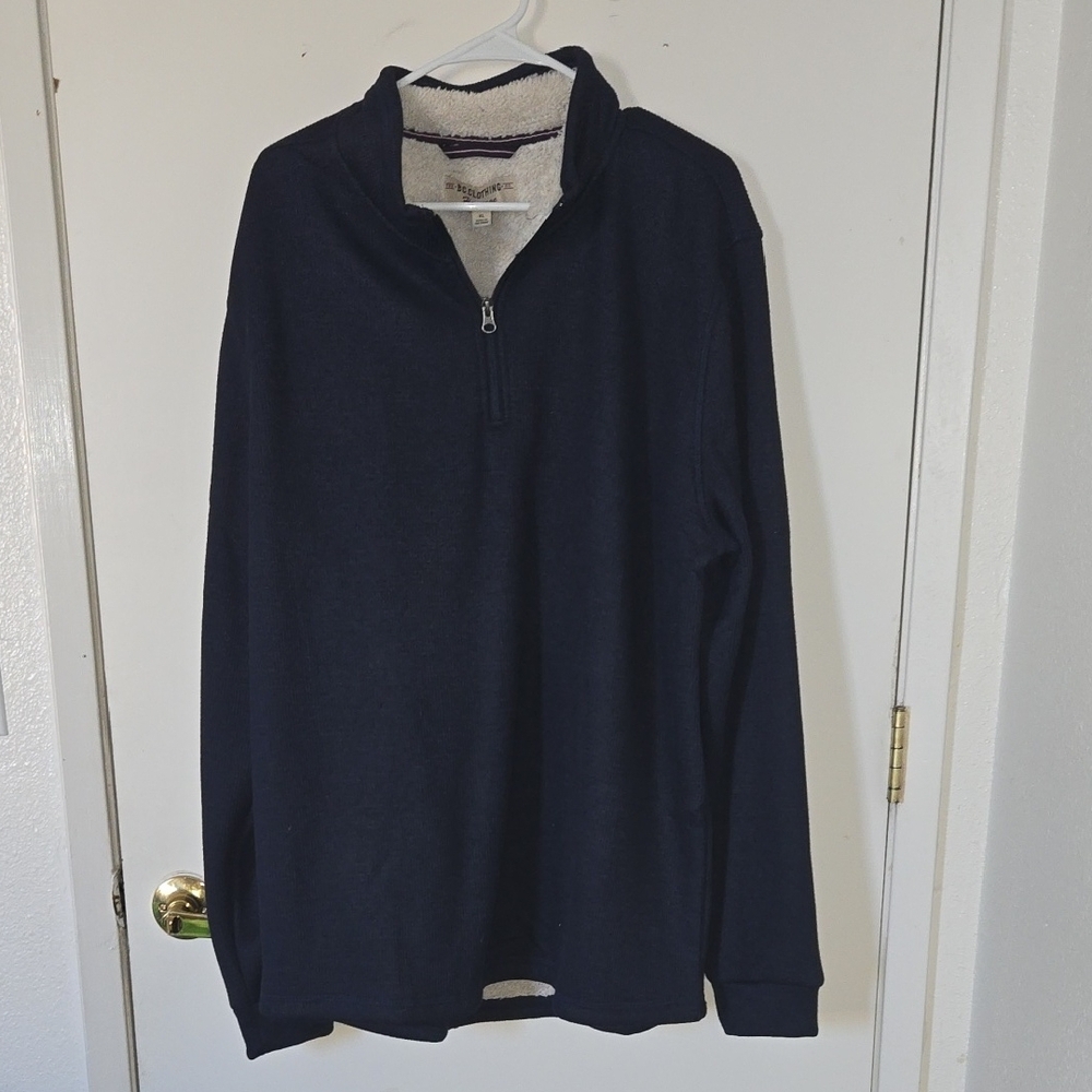 Men's Navy Half-Zip Sweater